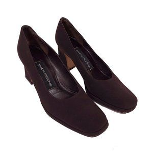 EUC Dark Brown File Heels Pumps